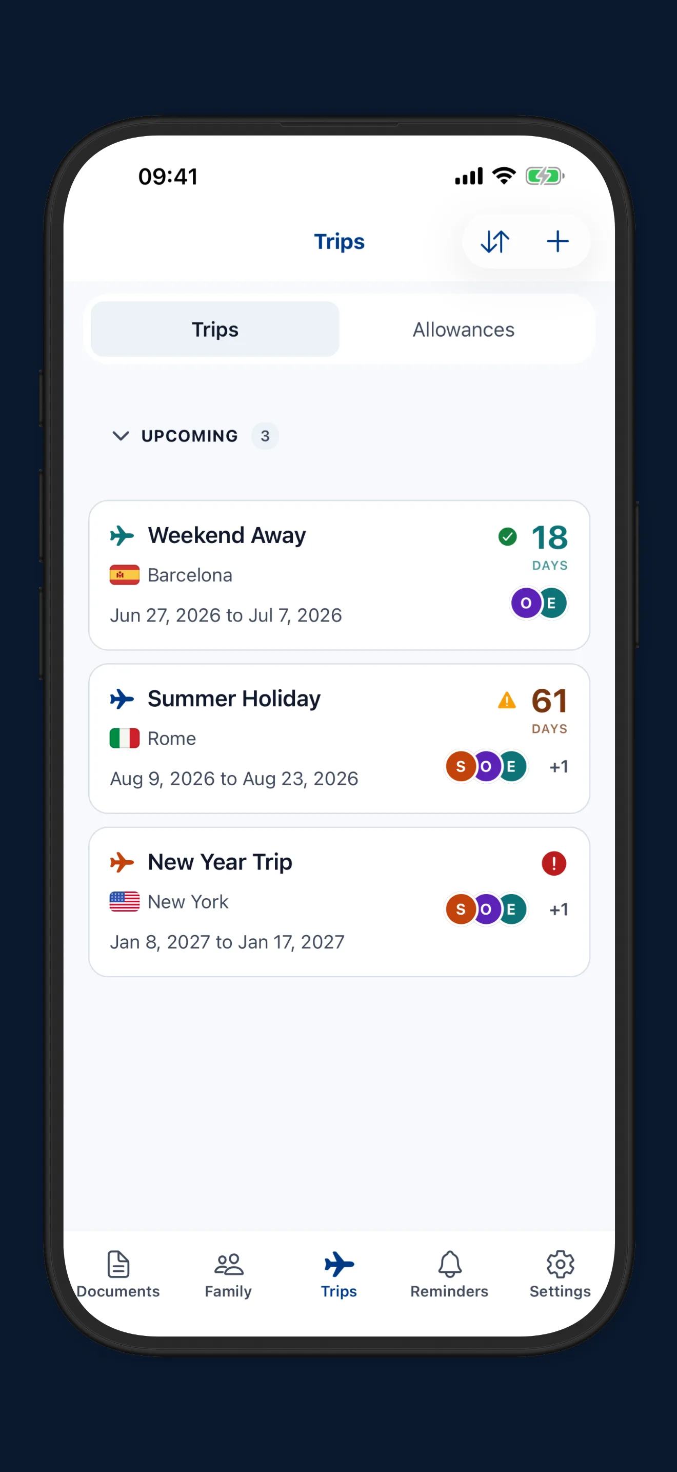 Expiry reminders showing upcoming renewal dates months in advance